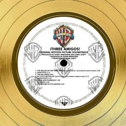 RARE-T Three Amigos - Original Motion Picture Soundtrack Gold LP Limited Signature Edition Studio Licensed Custom Frame 15 RARE-T Three Amigos - Original Motion Picture Soundtrack Gold LP Limited Signature Edition Studio Licensed Custom Frame