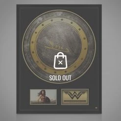 APW Wonder Woman- Hand-Signed Shield By Gal Gadot Custom Frame