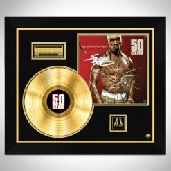 RARE-T Limited Edition Frames 50 Cent Get Rich Or Die Tryin Gold LP Limited Signature Edition Studio Licensed Custom Frame