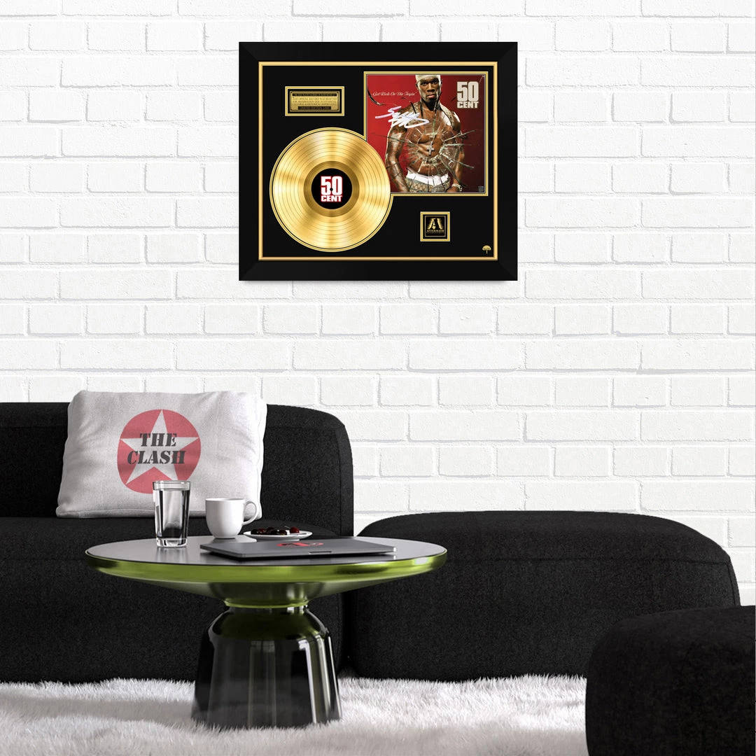RARE-T Limited Edition Frames 50 Cent Get Rich Or Die Tryin Gold LP Limited Signature Edition Studio Licensed Custom Frame 5 RARE-T Limited Edition Frames 50 Cent Get Rich Or Die Tryin Gold LP Limited Signature Edition Studio Licensed Custom Frame