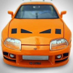 Toy Wonders Fast & Furious Brian's 2001 Toyota Supra Orange Die Cast Car Custom Museum Display Ready To Ship! 48 Hour Shipping!