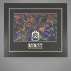 VAULT COLLECTIBLES Wolverine Vs Deadpool Print - Hand Signed By Greg Horn Rare-T Exclusive Custom Frame Signed Memorabilia