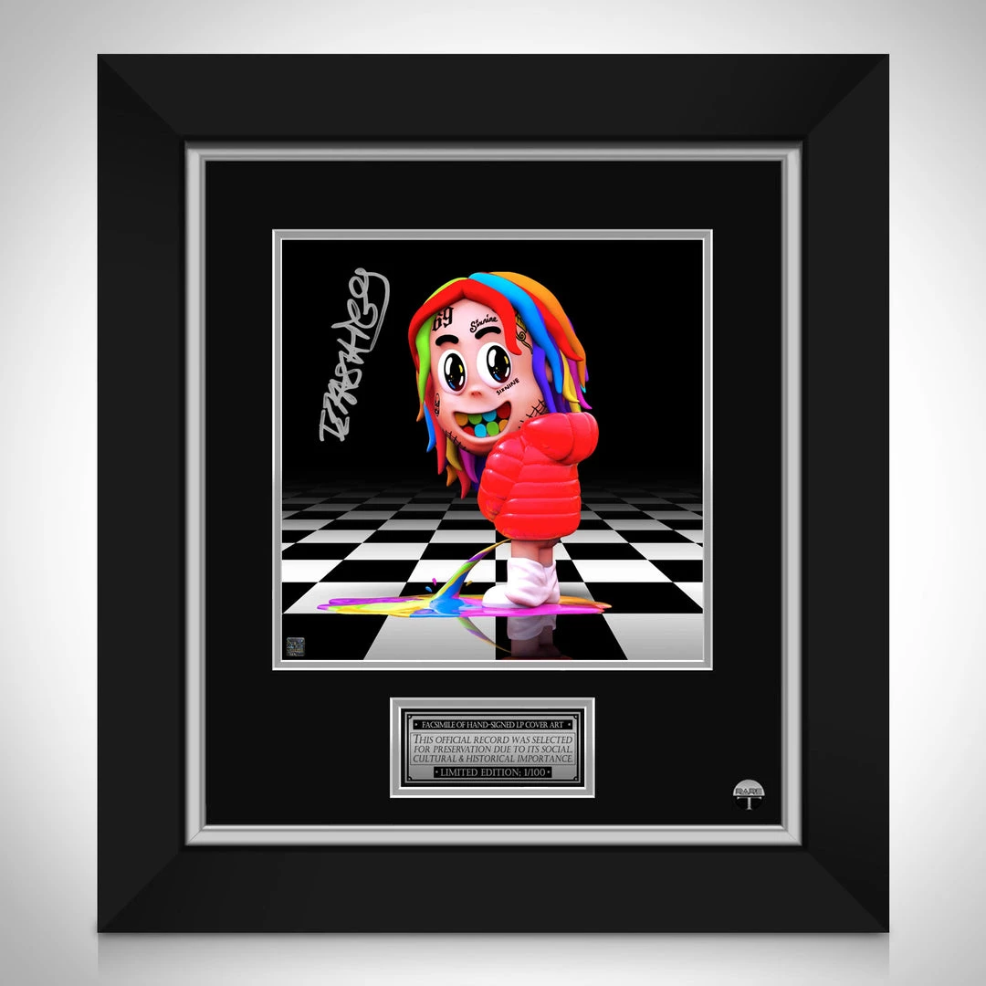 RARE-T 6ix9ine Dummy Boy LP Cover Limited Signature Edition Studio Licensed Custom Frame Limited Edition Frames 1 RARE-T 6ix9ine Dummy Boy LP Cover Limited Signature Edition Studio Licensed Custom Frame Limited Edition Frames