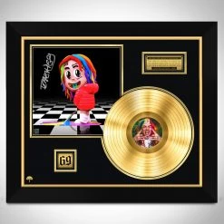 RARE-T 6ix9ine - Dummy Boy Gold LP Limited Signature Edition Studio Licensed Custom Frame