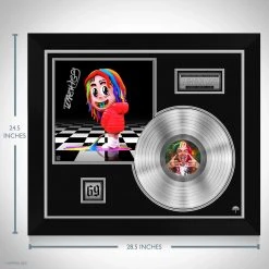 RARE-T Limited Edition Frames 6ix9ine Dummy Boy Platinum LP Limited Signature Edition Studio Licensed Custom Frame