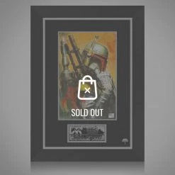 VAULT COLLECTIBLES Star Wars-Boba Fett Hand-Signed Art Print By Famous Artist Jon Pinto Custom Frame