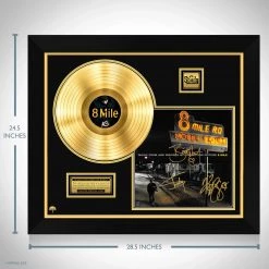 RARE-T 8 Mile Soundtrack Gold LP Limited Signature Edition Studio Licensed Custom Frame 12 RARE-T 8 Mile Soundtrack Gold LP Limited Signature Edition Studio Licensed Custom Frame