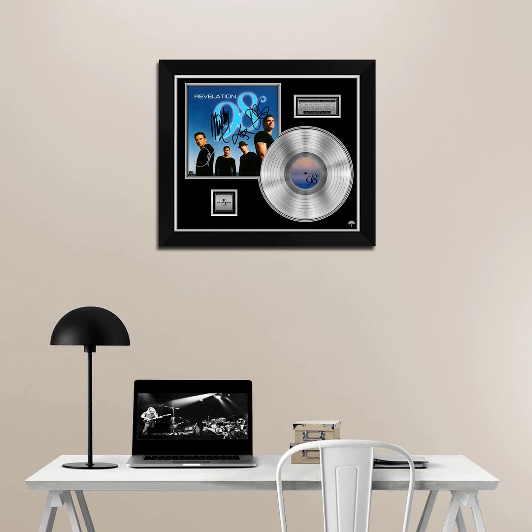 RARE-T Limited Edition Frames 98 Degrees - Revelation Platinum LP Limited Signature Edition Studio Licensed Custom Frame 2 RARE-T Limited Edition Frames 98 Degrees - Revelation Platinum LP Limited Signature Edition Studio Licensed Custom Frame