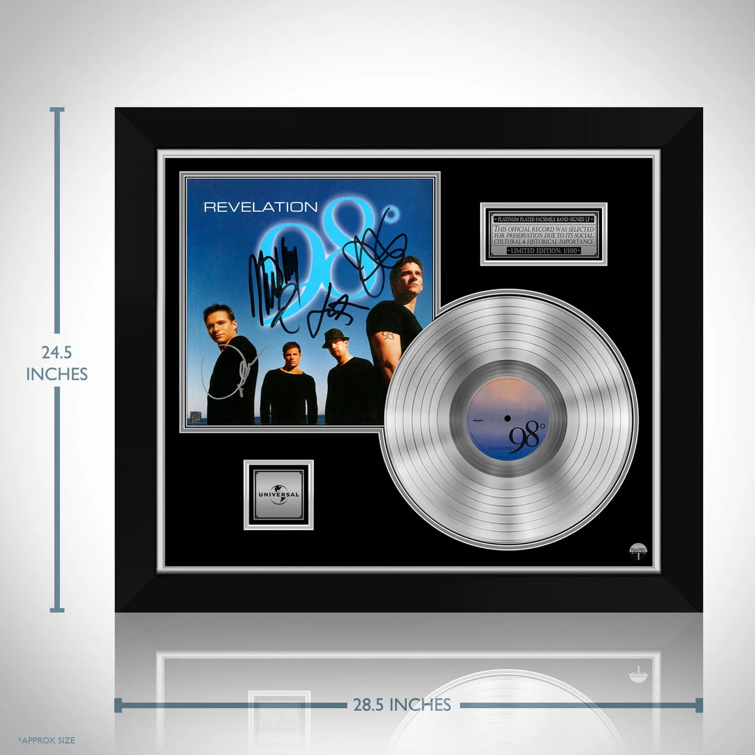 RARE-T Limited Edition Frames 98 Degrees - Revelation Platinum LP Limited Signature Edition Studio Licensed Custom Frame 3 RARE-T Limited Edition Frames 98 Degrees - Revelation Platinum LP Limited Signature Edition Studio Licensed Custom Frame