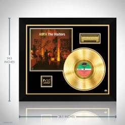 RARE-T Limited Edition Frames Abba - The Visitors Gold LP Limited Signature Edition Studio Licensed Custom Frame