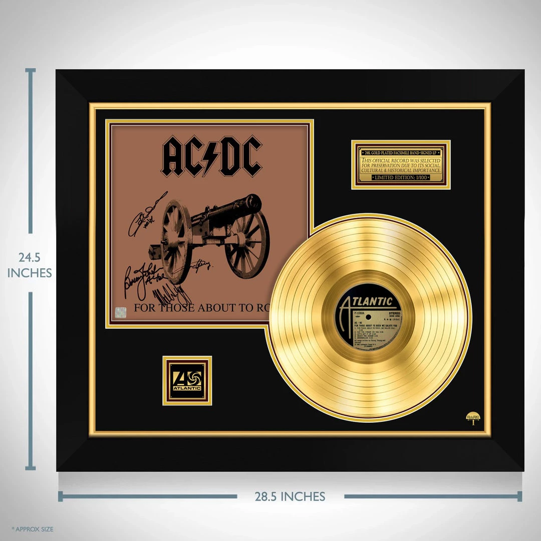 RARE-T AC/DC For Those About To Rock Limited Signature Edition Studio Licensed Gold LP Custom Frame Limited Edition Frames 9 RARE-T AC/DC For Those About To Rock Limited Signature Edition Studio Licensed Gold LP Custom Frame Limited Edition Frames