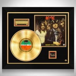 RARE-T AC/DC Highway To Hell Gold LP Limited Signature Edition Studio Licensed Custom Frame