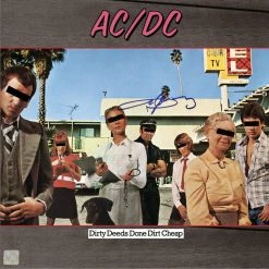 Rare-T Limited Edition Frames AC/DC Dirty Deeds Done Dirt Cheap Limited Signature Edition Studio Licensed Gold LP Custom Frame