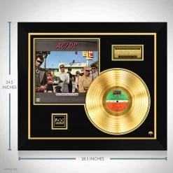 Rare-T Limited Edition Frames AC/DC Dirty Deeds Done Dirt Cheap Limited Signature Edition Studio Licensed Gold LP Custom Frame