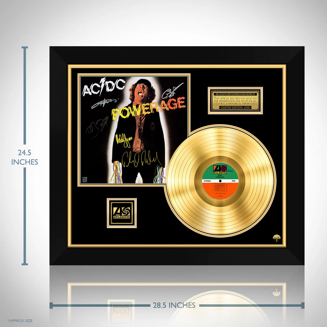 RARE-T Limited Edition Frames AC/DC - Powerage Gold LP Limited Signature Edition Studio Licensed Custom Frame 3 RARE-T Limited Edition Frames AC/DC - Powerage Gold LP Limited Signature Edition Studio Licensed Custom Frame