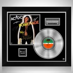 RARE-T AC/DC - Powerage Platinum LP Limited Signature Edition Studio Licensed Custom Frame Limited Edition Frames