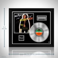 RARE-T AC/DC - Powerage Platinum LP Limited Signature Edition Studio Licensed Custom Frame Limited Edition Frames