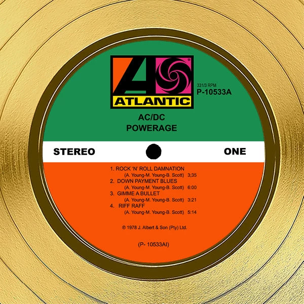 RARE-T Limited Edition Frames AC/DC - Powerage Gold LP Limited Signature Edition Studio Licensed Custom Frame 8 RARE-T Limited Edition Frames AC/DC - Powerage Gold LP Limited Signature Edition Studio Licensed Custom Frame