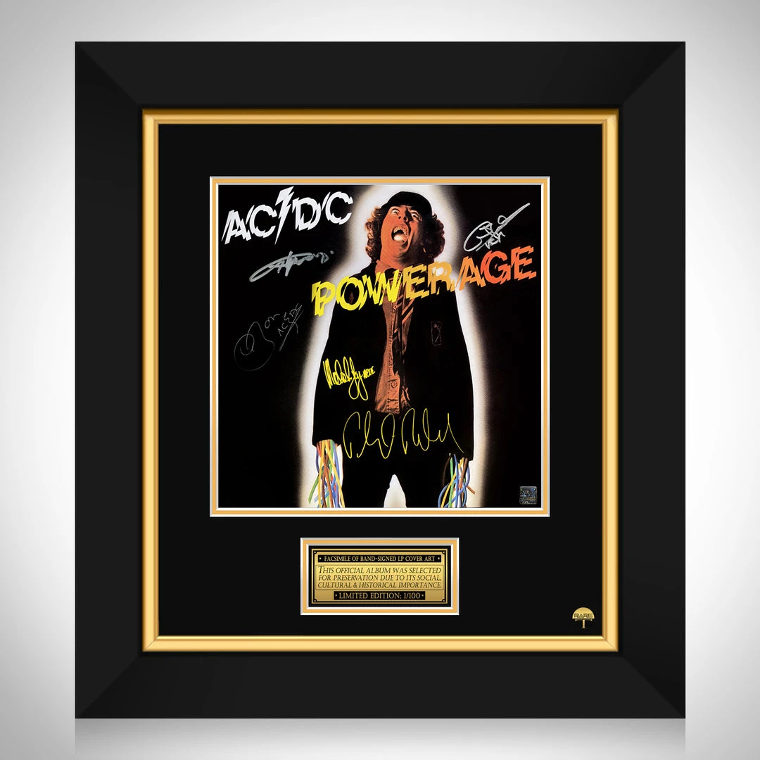 RARE-T AC/DC - Powerage LP Cover Limited Signature Edition Studio Licensed Custom Frame 1 RARE-T AC/DC - Powerage LP Cover Limited Signature Edition Studio Licensed Custom Frame