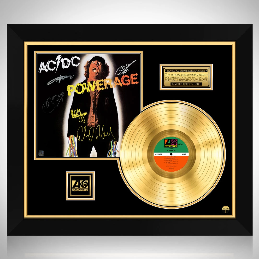 RARE-T Limited Edition Frames AC/DC - Powerage Gold LP Limited Signature Edition Studio Licensed Custom Frame 1 RARE-T Limited Edition Frames AC/DC - Powerage Gold LP Limited Signature Edition Studio Licensed Custom Frame