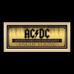 RARE-T AC/DC - Angus Young Limited Signature Edition Studio Licensed Photo Custom Frame
