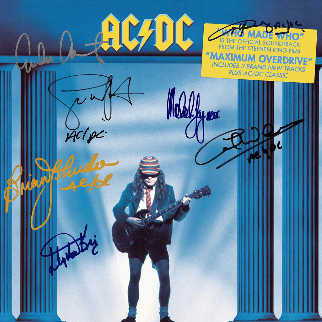 RARE-T AC/DC - Who Made Who - Maximum Overdrive Soundtrack Gold LP Limited Signature Edition Studio Licensed Custom Frame 3 RARE-T AC/DC - Who Made Who - Maximum Overdrive Soundtrack Gold LP Limited Signature Edition Studio Licensed Custom Frame
