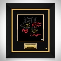 RARE-T Limited Edition Frames AC/DC Back In Black Limited Signature Edition Studio Licensed LP Cover Custom Frame