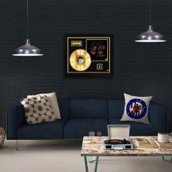 Rare-T AC/DC Back In Black Gold LP Limited Signature Edition Studio Licensed Custom Frame