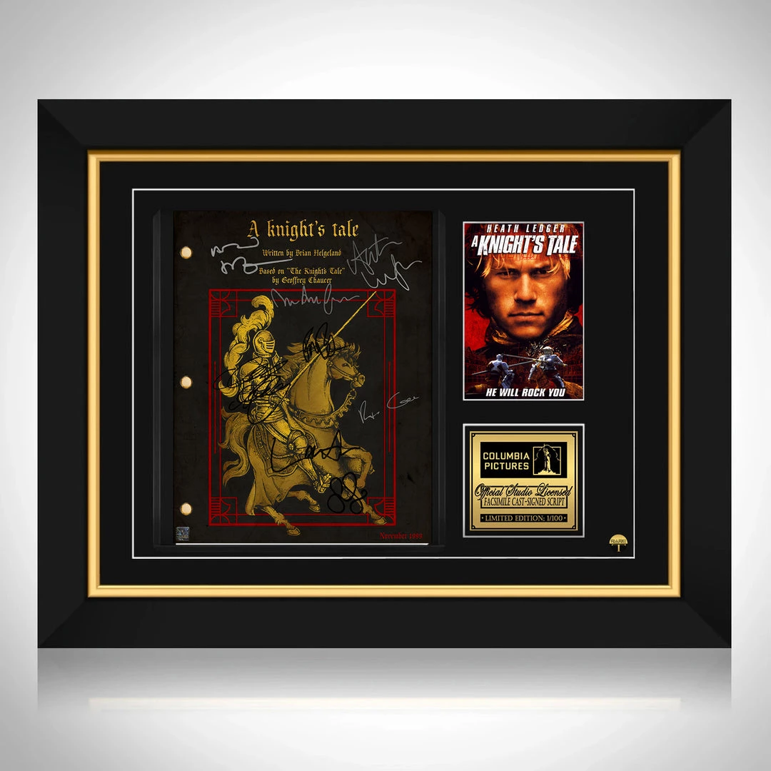 RARE-T Limited Edition Frames A Knight's Tale Script Limited Signature Edition Studio Licensed Custom Frame 1 RARE-T Limited Edition Frames A Knight's Tale Script Limited Signature Edition Studio Licensed Custom Frame