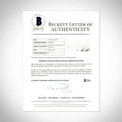 PPC United States Of America - Beckett Certified Hand-Signed 1862 White House Document By Abraham Lincoln & Edwin Stanton Custom Frame