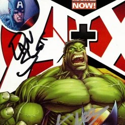 APW Marvel Now - A+X (2012) #1 Hand-Signed Comic Book By Dan Slott & Stan Lee Custom Frame Signed Memorabilia