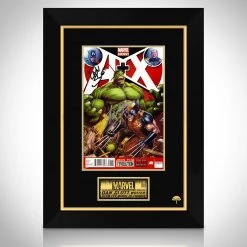 APW Marvel Now - A+X (2012) #1 Hand-Signed Comic Book By Dan Slott & Stan Lee Custom Frame Signed Memorabilia