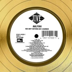 Rare-T Aaliyah - Age Ain't Nothing But A Number Gold LP Limited Signature Edition Studio Licensed Custom Frame