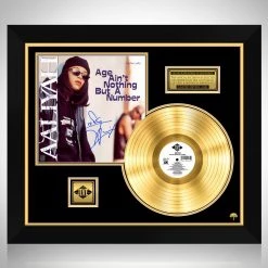 Rare-T Aaliyah - Age Ain't Nothing But A Number Gold LP Limited Signature Edition Studio Licensed Custom Frame