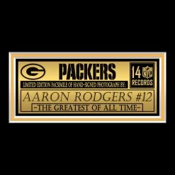 RARE-T Green Bay Packers - Aaron Rodgers Photo Limited Signature Edition Studio Licensed Custom Frame