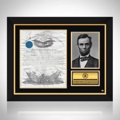PPC United States Of America - Beckett Certified Hand-Signed 1862 White House Document By Abraham Lincoln & Edwin Stanton Custom Frame