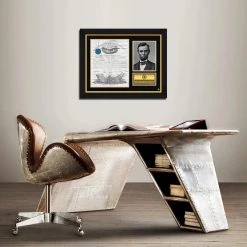 PPC United States Of America - Beckett Certified Hand-Signed 1862 White House Document By Abraham Lincoln & Edwin Stanton Custom Frame