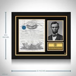 PPC United States Of America - Beckett Certified Hand-Signed 1862 White House Document By Abraham Lincoln & Edwin Stanton Custom Frame