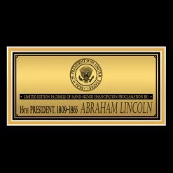RARE-T Abraham Lincoln Emancipation Proclamation Limited Signature Edition Licensed Custom Frame