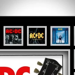 PPC Signed Memorabilia Ac/Dc- Psa/Dna Certified Hand-Signed Electric Guitar By Angus Young Custom Shadow Box Frame