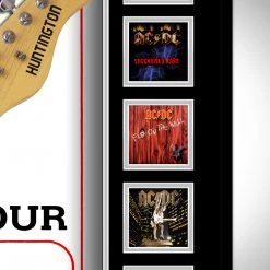 PPC Signed Memorabilia Ac/Dc- Psa/Dna Certified Hand-Signed Electric Guitar By Brian Johnson, Angus Young, Stevie Young & Chris Slade Custom Shadow Box Frame