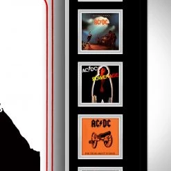 PPC Signed Memorabilia Ac/Dc- Psa/Dna Certified Hand-Signed Electric Guitar By Brian Johnson, Angus Young, Stevie Young & Chris Slade Custom Shadow Box Frame