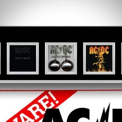 PPC Signed Memorabilia Ac/Dc- Psa/Dna Certified Hand-Signed Electric Guitar By Brian Johnson, Angus Young, Stevie Young & Chris Slade Custom Shadow Box Frame