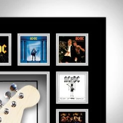 PPC Ac/Dc- Psa/Dna Certified Hand-Signed Electric Guitar By Angus Young Custom Shadow Box Frame