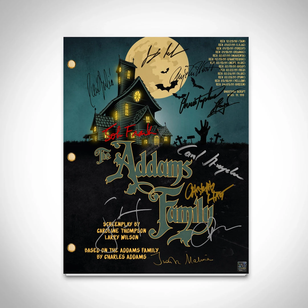 RARE-T Addams Family (1991) Script Limited Signature Edition Studio Licensed Custom Frame Limited Edition Frames 2 RARE-T Addams Family (1991) Script Limited Signature Edition Studio Licensed Custom Frame Limited Edition Frames