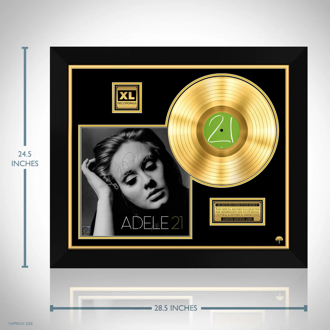 RARE-T Adele 21 Gold LP Limited Signature Edition Studio Licensed Custom Frame Limited Edition Frames 6 RARE-T Adele 21 Gold LP Limited Signature Edition Studio Licensed Custom Frame Limited Edition Frames