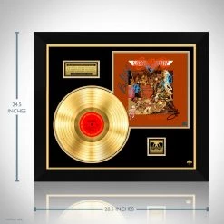 Rare-T Aerosmith - Toys In The Attic Limited Signature Edition Studio Licensed Gold LP Custom Frame Limited Edition Frames