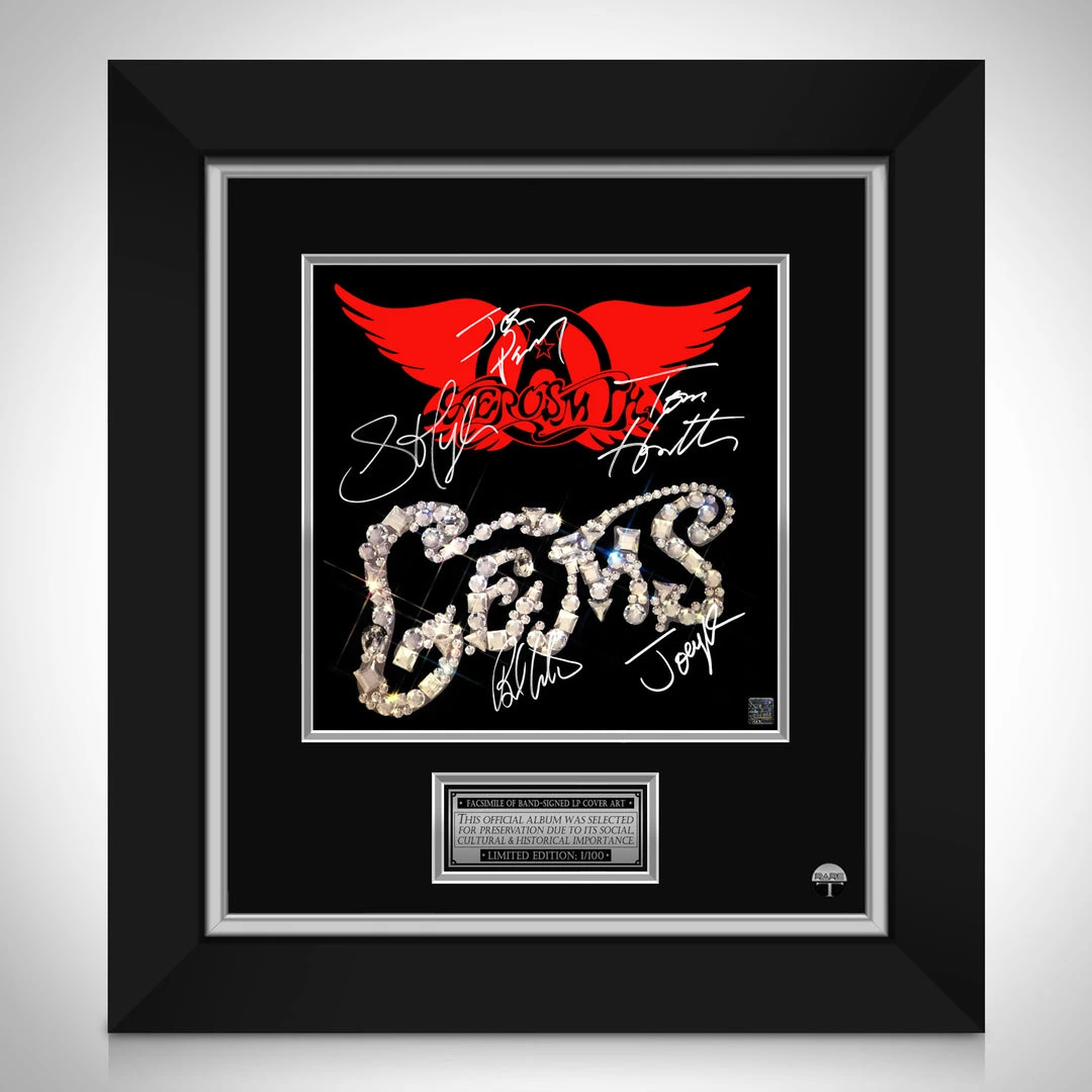 RARE-T Aerosmith GemsLimited Signature Edition Studio Licensed LP Cover Custom Frame 1 RARE-T Aerosmith GemsLimited Signature Edition Studio Licensed LP Cover Custom Frame