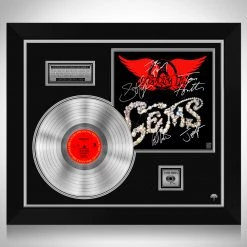 Rare-T Limited Edition Frames Aerosmith 'Gems' Limited Signature Edition Studio Licensed Platinum LP Custom Frame
