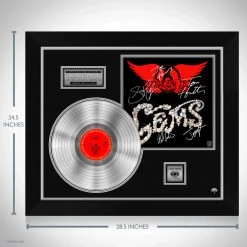 Rare-T Limited Edition Frames Aerosmith 'Gems' Limited Signature Edition Studio Licensed Platinum LP Custom Frame
